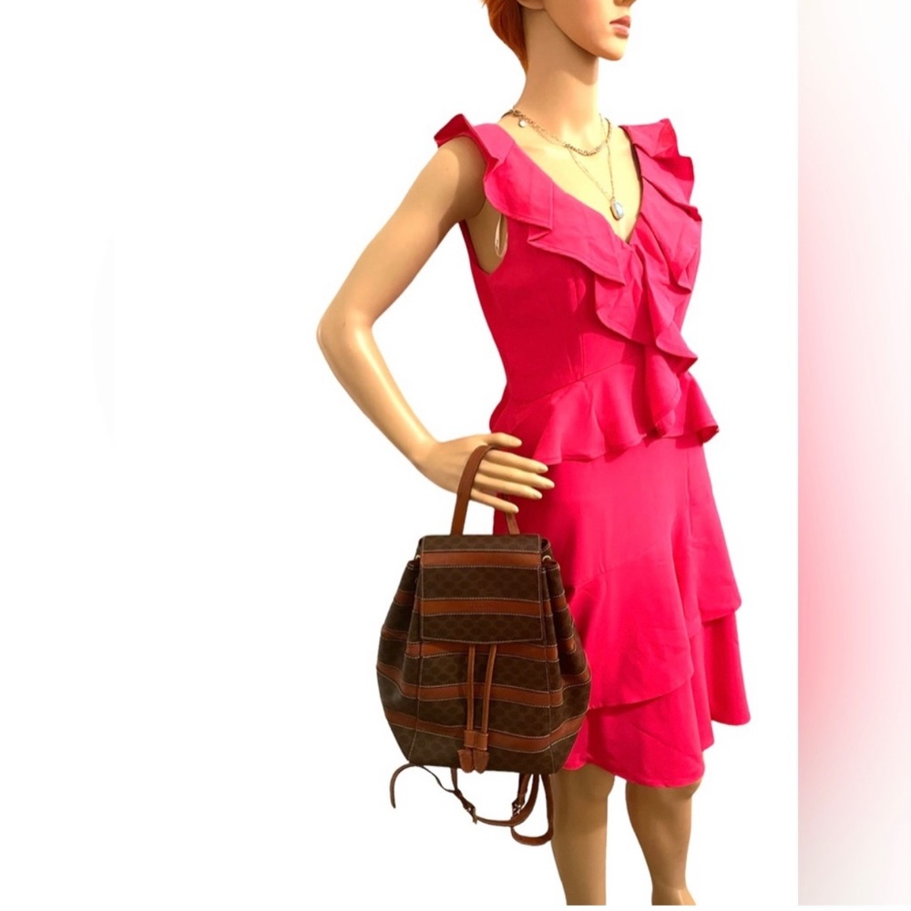 Vintage Celine Macadam Backpack~ Coa Included Bea… - image 2